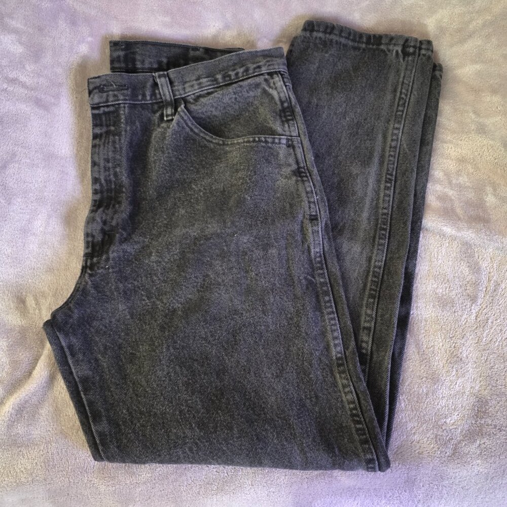 RUSTLER by WRANGLER 36 x 30 Black Jeans